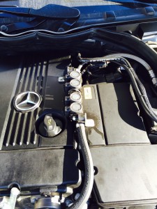 Frontgas-Autogas-Umbau-LPG-Mercedes-C200K-Verkaufsbild-Autogasumrüßtung-1