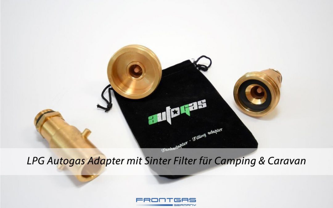 LPG Autogas Adapter mit Sinter Filter für Camping & Caravan