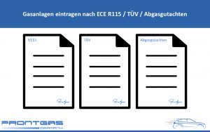 Frontgas Eintragung R115 TÜV Abgasgutachten